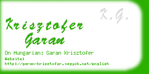 krisztofer garan business card
